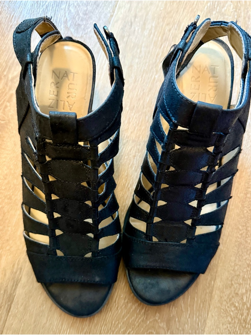 Naturalizer Black cage style sandals